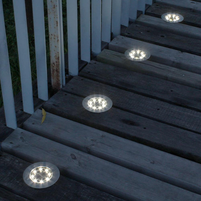 8LED Solar Underground Light Waterproof Garden Buried Lamp (White Light) Newly