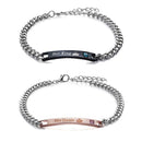 Women Jewelry Love Bangle Stainless Steel His Queen Her King Couple Bracelets