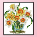 Partial Embroidery DIY 14CT Lily 4 Stamped Cotton Home Thread Cross Stitch Ki