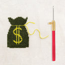 French Crochet Embroidery Tambour Beading Hoop Hook with 3 Needles DIY Craf