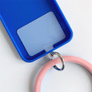 Hanging Ring Phone Silicone Chain Anti-Lost Lanyard Bracelet (Peach Red)