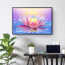 Rhinestone Wall Craft Full Round Lotus Flower Diamond Painting Kit (P0036)