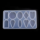 Molds Oval Heart Round Shape Earring Chams Necklace Jewelry Making Mould