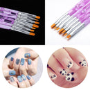 7PCS Polish DIY Acrylic Drawing Nail Art Brushes Manicure Tools Painting Pen