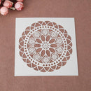 Round Flower Print Coffee Cake Stencil Fondant Buttercream Spray Mold Decor