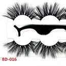 Lash Extension Full Volume Thick 8D Mink Hair False Eyelashes with Tweezer