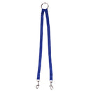 Nylon Double Dual Two Pets Dogs Leash 2 Way Coupler Walk Necklace(Blue)