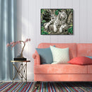 DIY Digital Oil Painting By Numbers Three Tiger Wall Picture Home Decoration