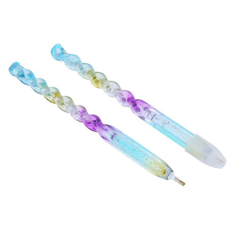 2pcs 5D DIY Diamond Painting Point Drill Pen Cross Stitch Mosaic Tools Newly