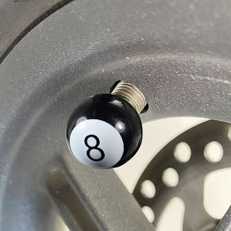Bicycle Bike Billiards Pool 8 Ball Valve Schrader Stem Caps Tire Tyre Wheel Rims