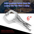 Multi-functional Carbon Steel Flat Locking Grip Vise Pliers C Clamp (6in) Newly