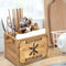 Wooden Cutlery Basket Kitchen Fork Chopstick Bucket Drainer Storage Box Newly