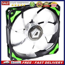 ID-COOLING PL-12025 LED 120mm Cooling Fan w/ De-Vibration Rubber CPU Cooler Fan