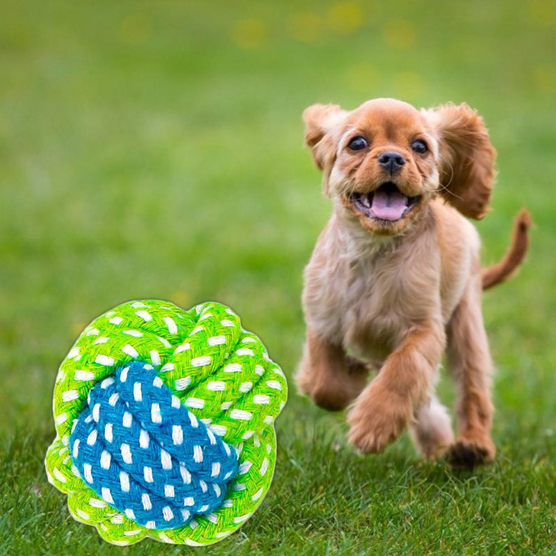 Rope Knot Playing Ball Chew Bite Resistant Teeth Cleaning Toys for Pet Dog