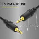 Portable 3.5mm AUX Cable Male to Male Audio Cord Line for Speaker Headphones Car