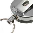 Clip Pull Badge Holder Metal Card Tools Stainless Steel Retractable Key Chain