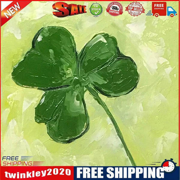 Lucky Shamrock Oil Paint By Numbers Kits Canvas Picture Wall Art DIY Craft