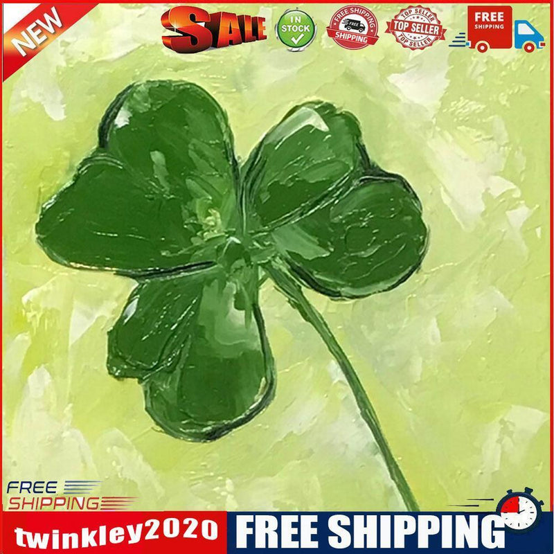 Lucky Shamrock Oil Paint By Numbers Kits Canvas Picture Wall Art DIY Craft