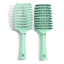 Scalp Massage Comb Bristle Women Curly Hair Detangle Brush Salon (Green) Newly