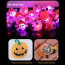 #A LED Bat Finger Rings Cute Halloween Skeleton Finger Rings Durable for Kids Gi