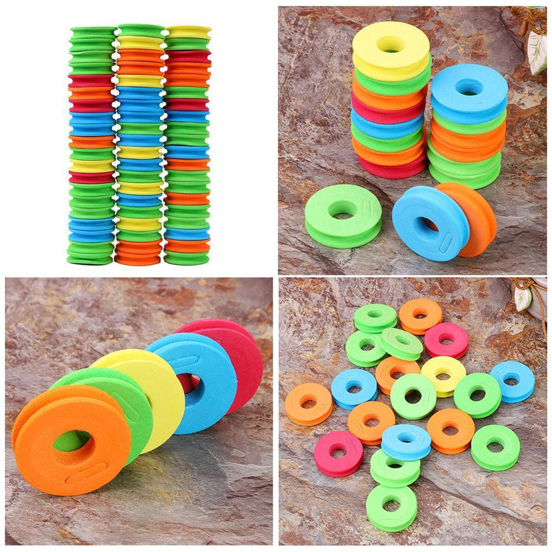 100pcs Round Foam Wire Board Winding Line Board Hook Rig Winder Keeper Bobbins