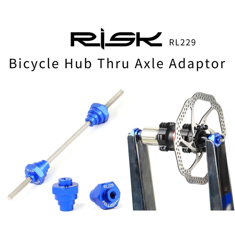 RISK Bike Wheel Thru Axle Adapter Bicycle Wheel Repair Truing Stand Platform