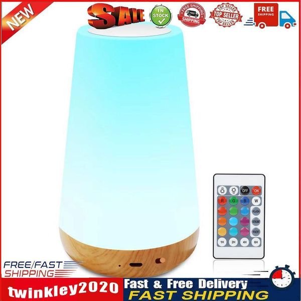 LED Colorful Touch Night Light Dimmable RGB Bedside Kid Bedroom Table Lamp Newly