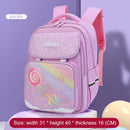 #A Rainbow Gradient Kid Backpack Kindergarten Children Boy Girl Oxford Cloth Cas