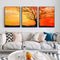 DIY Paint By Number Kit Beautiful Sunset Triptych Acrylic Paint Art Craft Gift