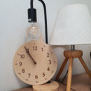 INS Style Simple Personality Digital Clocks Silent Wall Clock Nordic Solid Wood