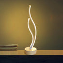 18W LED Table Lamp Spiral Acrylic Bedside Lamp Night Light (EU Warm White)