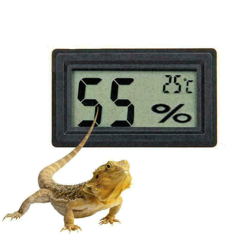 LCD Temperature Humidity Thermometer Hygrometer Vivarium W9C5 Meter Reptile B8D7