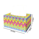 Rhinestone Drawing Handmade Art Tissue Box Case Craft for Home Office Car Decor