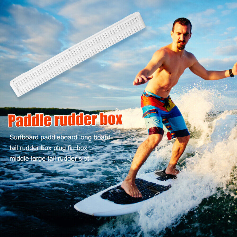 10.5 inch Fin Box Long Surfboard Center Fin Box Surfing Accessories (White)