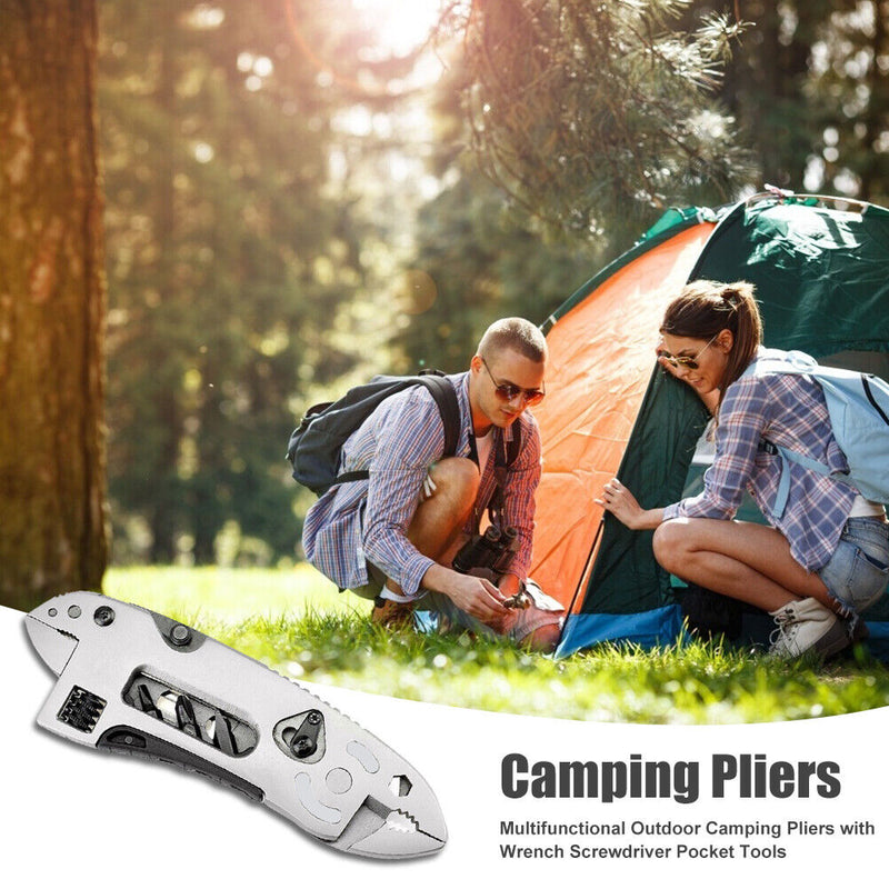 Multipurpose Outdoor Camping Pliers with Wrench Screwdriver Survival Pocket Tool