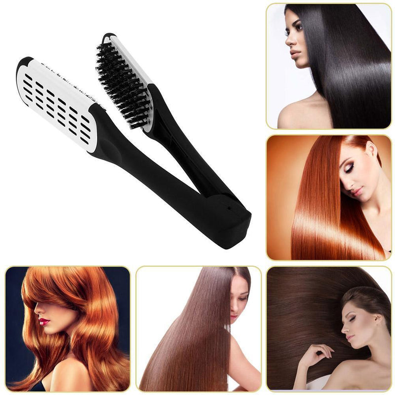 Plywood Bristles Comb Straightener Splint High Temperature Hairdressing Tools