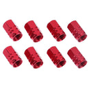 8pcs Aluminum Alloy Car Motorcycle Tire Valve Stem Caps Dust Covers (Red) Newly
