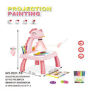 Early Learning Kids Writing Painting Board Desk LED Projector Drawing Table Toys