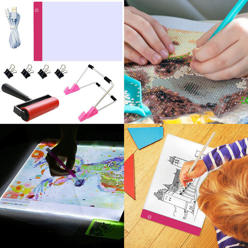 Diamond Painting Drawing Board USB Powered A4 LED Light Pad Embroidery Art Tools