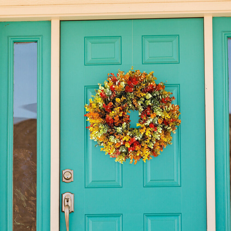 Handmade Eucalyptus Hanging Wreath Autumn Garlands Front Door Decorations Newly