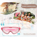 Children Goggles Waterproof Anti-fog Swimming Diving Glasses (Rose White) Newly