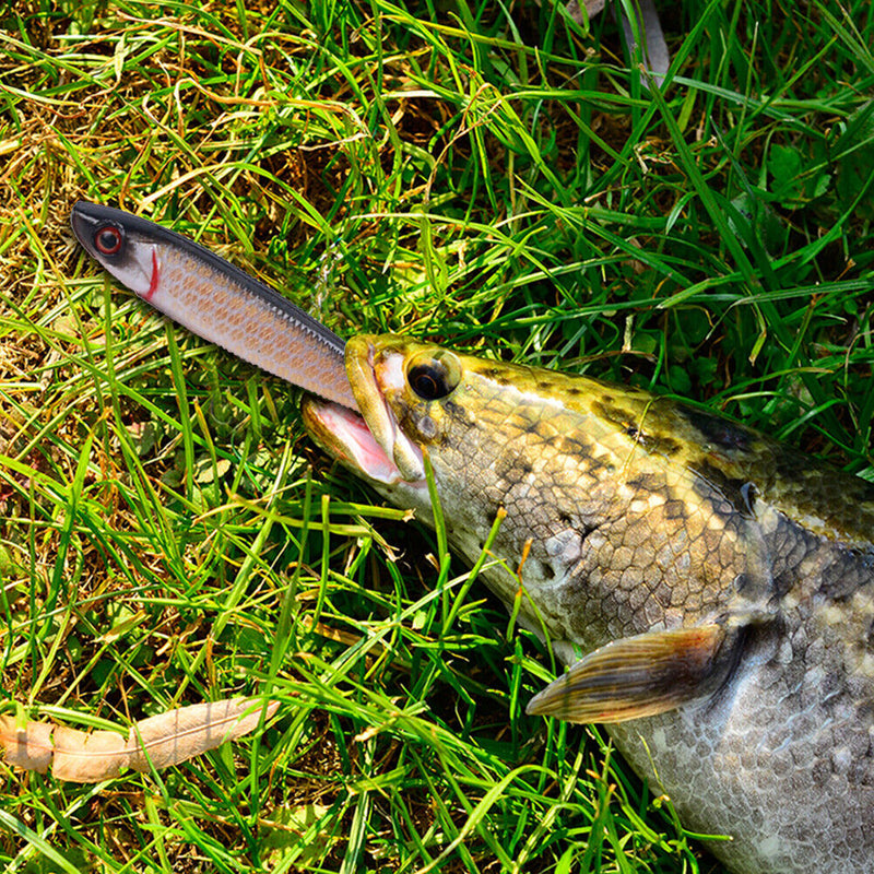 5pcs Simulation Spinpoler 9cm 5.6g Lures Artificial Soft Fishing Bait (B)