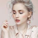 4pcs/set Christmas Elk Necklace Rings Bracelet Earrings Festival Jewelry Gift