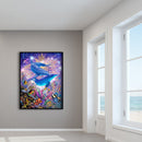Undersea Dolphin Full Round Drill Rhinestone Picture Home Decoration 12x16 inch