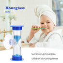 6x3min Hourglasses Children Teeth Brushing Timer with Suction Cup (Orange)