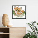 Partial Cross Stitch 14CT Cotton Thread Vulpes DIY Counted Embroidery Kits Craft