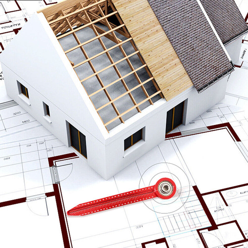 Woodworking Drawing Compass Circular Gauges Scribe Measurement Tool (Red) Newly