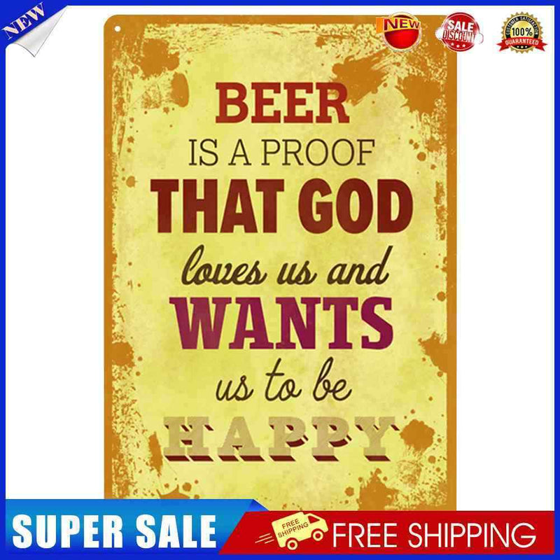 Retro Crazy Letter Metal Plate Painting Bar Tin Plaques Wall Sign (8027-12)