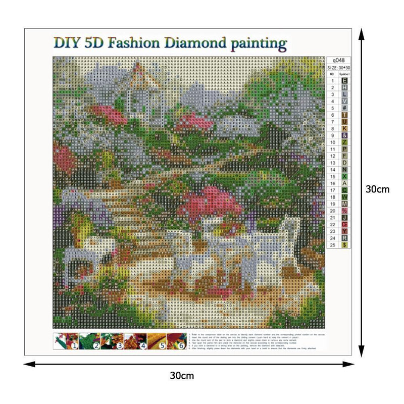 Shinyamal JinHongHuaMaoYi 5D DIY Full Drill Diamond Painting Garden Cross Stitch S