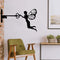 Window Art Whimsical Metal Garden Fairy Silhouette Ornament Pendant Home Deco